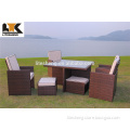 Texas 4 Seat Round Rattan Dining Set contemporary outdoor furniture